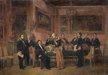 Ministerrat in den Tuilerien unterzeichnet das Gesetz der Regentschaft, 15. August 1842, 1844